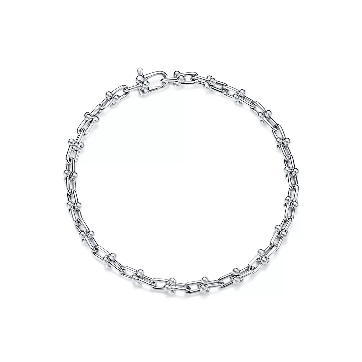TIFFANY HARDWEAR MICRO LINK 44 MOTIF SILVER BRACELET